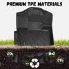imageFloor Mats for Ford F150 20152025  F150 Lightning 20222025 SuperCrew Custom Fit TPE All Weather Floor Liners 1st ampamp 2nd Row F150 Car AccessoriesFor Ford F150 SuperCrew  20152025  1st  2nd Row