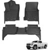 imageFloor Mats for Toyota Tacoma 20052015 Double Cab Only Fit Automatic Custom Fit AllWeather TPE Floor Liners Front ampamp 2nd Row Mat for Tacoma Car AccessoriesFor Toyota Tacoma Double Cab  20242026  1st  2nd Row