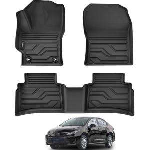 imageFloor Mats for Toyota Tacoma 20052015 Double Cab Only Fit Automatic Custom Fit AllWeather TPE Floor Liners Front ampamp 2nd Row Mat for Tacoma Car AccessoriesFor Toyota Corolla Sedan  20192025  1st  2nd Row