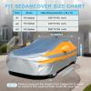 imageCar Cover 6 Layers Waterproof All Weather for Automobiles Outdoor Full Exterior Cover Rain Sun UV Protection with PEVA Material Easy Put on with Zipper Universal Fit for Sedan 194206 inch
