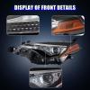 imageHeadlights Assembly Fit for 20172019 Corolla L CE LE LCE XLE Halogen Headlamp wLED DRL Driver and Passenger Side Replacement TO2502249 TO2503249
