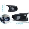 imageRear View Side Mirror Cover Caps Compatible with 20142022 Infiniti Q50 Q60 Q70 Left and Right Black Carbon fiber