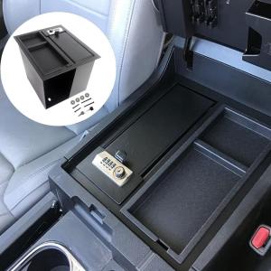 imageCenter Console Gun Safe Box Compatible with Toyota Tundra 20142022 Center Organizer Personal Secure Box with 4 Digit Combo Lock 2 Keys Replaces 0001634174