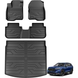 imageFloor Mats for Honda CRV 20232026 Include Gas ampamp Hybrid All Weather TPE Protection Floor Liners Accessories 1st ampamp 2nd RowFor Honda CRV  20232026  1st  2nd Row  Cargo Liner