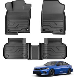 imageFloor Mats for Honda CRV 20232026 Include Gas ampamp Hybrid All Weather TPE Protection Floor Liners Accessories 1st ampamp 2nd RowFor Honda Civic  20222026  1st  2nd Row