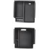 imageCenter Console Organizer Armrest Storage Tray Compatible with Ford Bronco 2021 2022 4 Door and 2 Door Console Storage Box ABS Insert Tray Armrest Storage Box Black Upper ampamp LowerLevelBlack