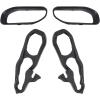 imageFront Tow Hooks Left ampamp Right with Bumper Bezel Kit Fit for Dodge Ram 1500 2019 2020 2021 Replace Number 68272944AB 68272945AB