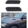 imageHood Emblem Bezel Compatible with 2019 Dodge Ram 1500 Right ampamp Left Side Nameplate Badge Black