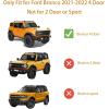 imageRunning Boards Side Steps Plates Nerf Bar Compatible with 2021 2022 2023 Ford Bronco 4 Door Black Off Road Accessories