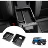 imageCenter Console Organizer Armrest Storage Tray Compatible with Ford Bronco 2021 2022 4 Door and 2 Door Console Storage Box ABS Insert Tray Armrest Storage Box Black Upper ampamp LowerLevelBlack
