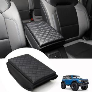 imageCenter Console Armrest Cover for Ford Bronco Accessories 2021 2022 24doorWaterproof Middle Console Center Pad Cover for Prevent Pets ScratchesNot for Bronco SportPU leather