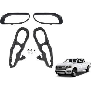 imageFront Tow Hooks Left ampamp Right with Bumper Bezel Kit Fit for Dodge Ram 1500 2019 2020 2021 Replace Number 68272944AB 68272945AB