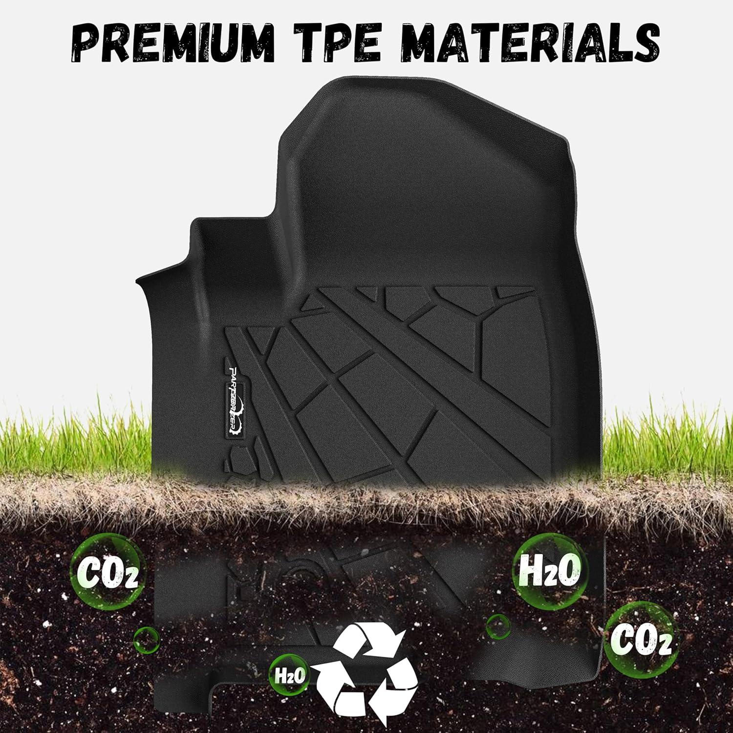 imageFloor Mats for Chevy ColoradoGMC Canyon 2023 2024 2025 2026 Crew Cab All Weather TPE Protection Floor Liners Accessories 1st ampamp 2nd RowFor GMC Sierra  Chevy Silverado  20192025  1st  2nd Row