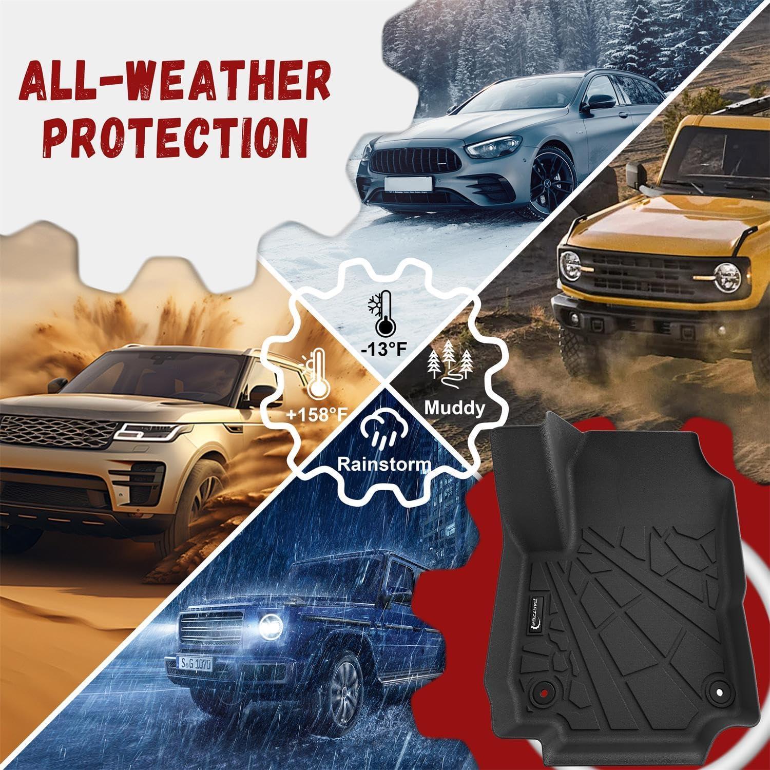 imageFloor Mats for Chevy ColoradoGMC Canyon 2023 2024 2025 2026 Crew Cab All Weather TPE Protection Floor Liners Accessories 1st ampamp 2nd RowFor GMC Terrain  Chevy Equinox  20182024  1st  2nd Row  Cargo Liner