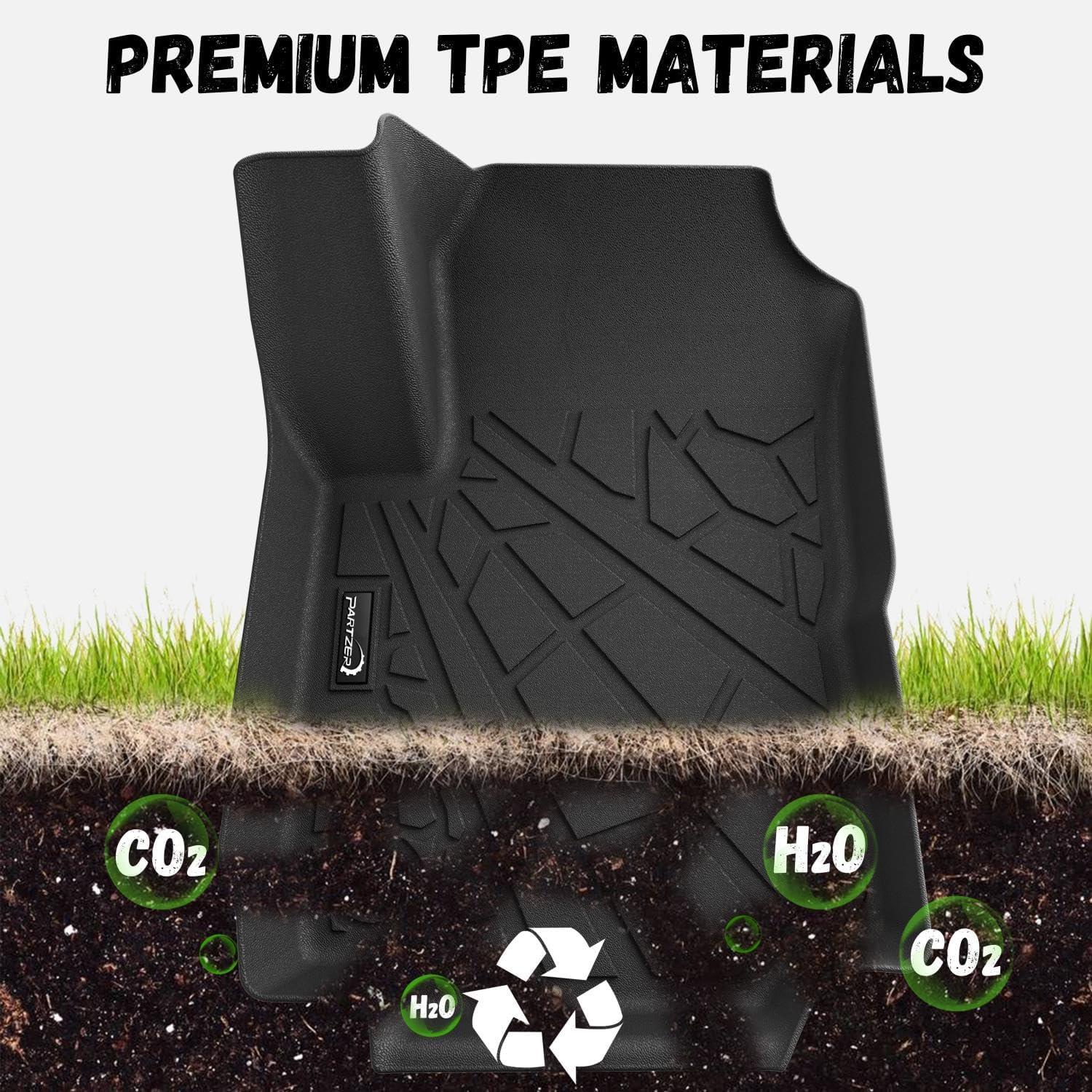 imageFloor Mats for Chevy ColoradoGMC Canyon 2023 2024 2025 2026 Crew Cab All Weather TPE Protection Floor Liners Accessories 1st ampamp 2nd RowFor GMC Terrain  Chevy Equinox  20182024  1st  2nd Row  Cargo Liner